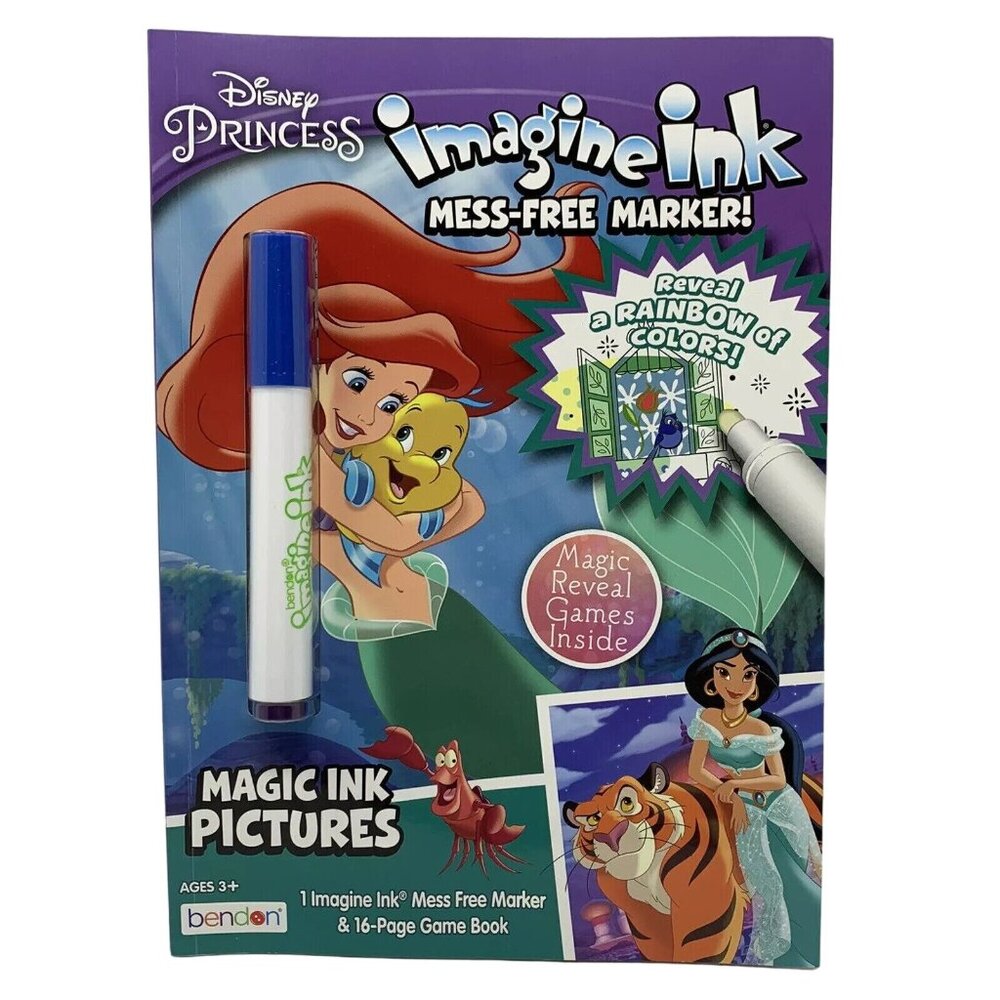 Bendon Disney Princess Imagine Ink Magic Ink Coloring Activity Book Mess Free